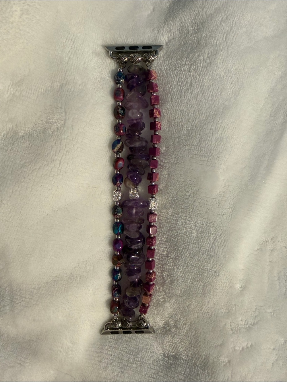 Cape Diablo Purple and Pink Multi-Strand Beaded Watch Band